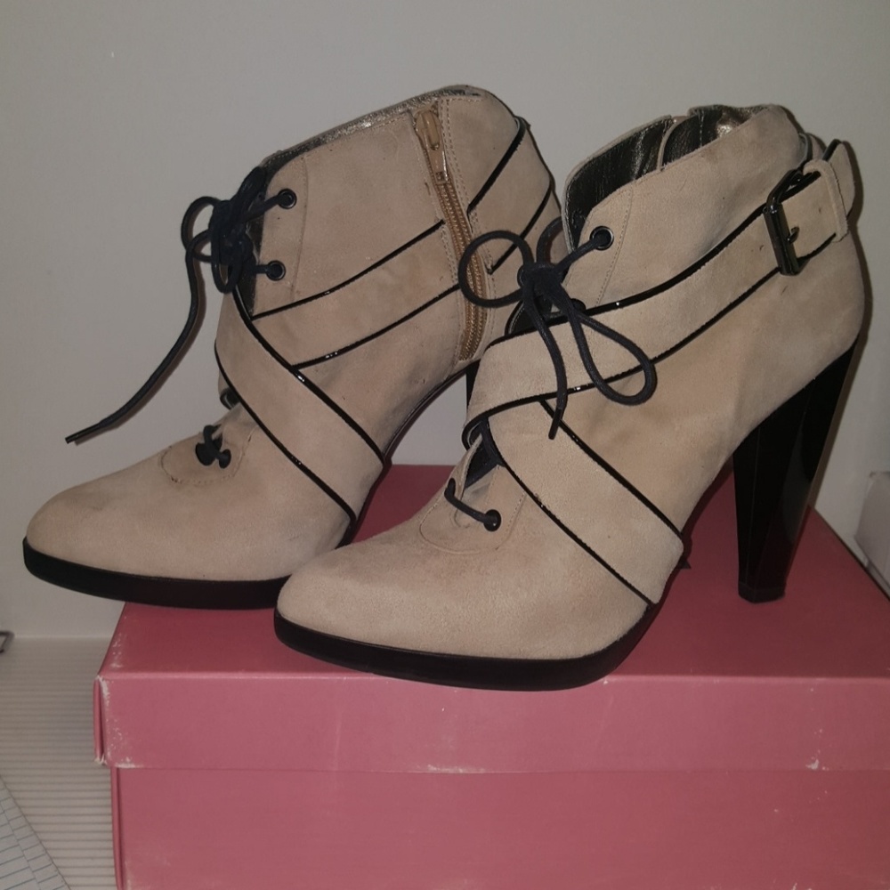 Rebecca Taylor Camel Suede Leopardo Boots 9.5 M